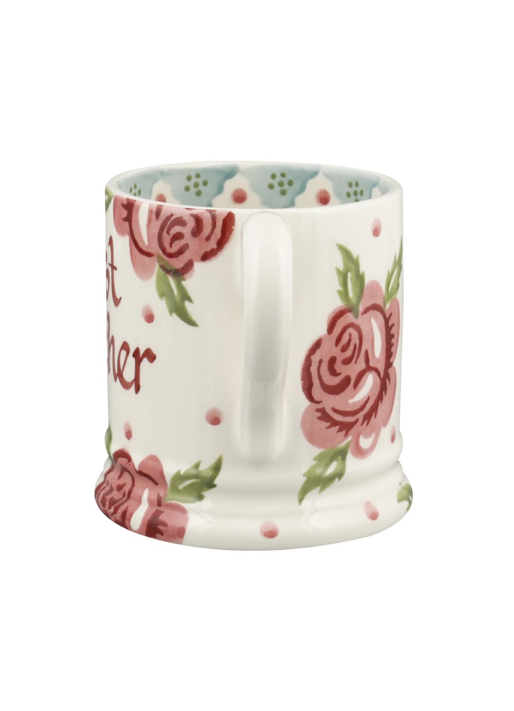 Personalised Rose & Bee 1/2 Pint Mug