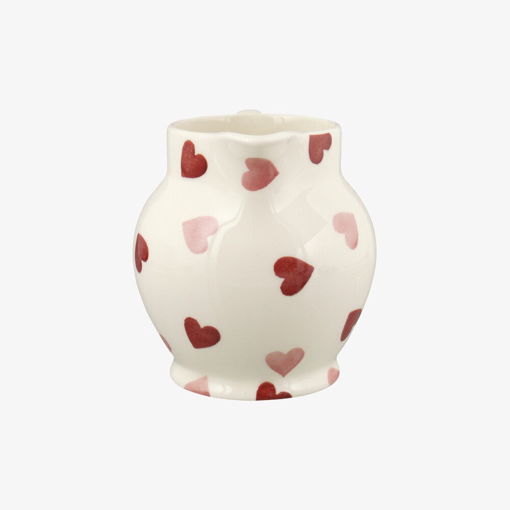 Seconds Pink Hearts 1/2 Pint Jug