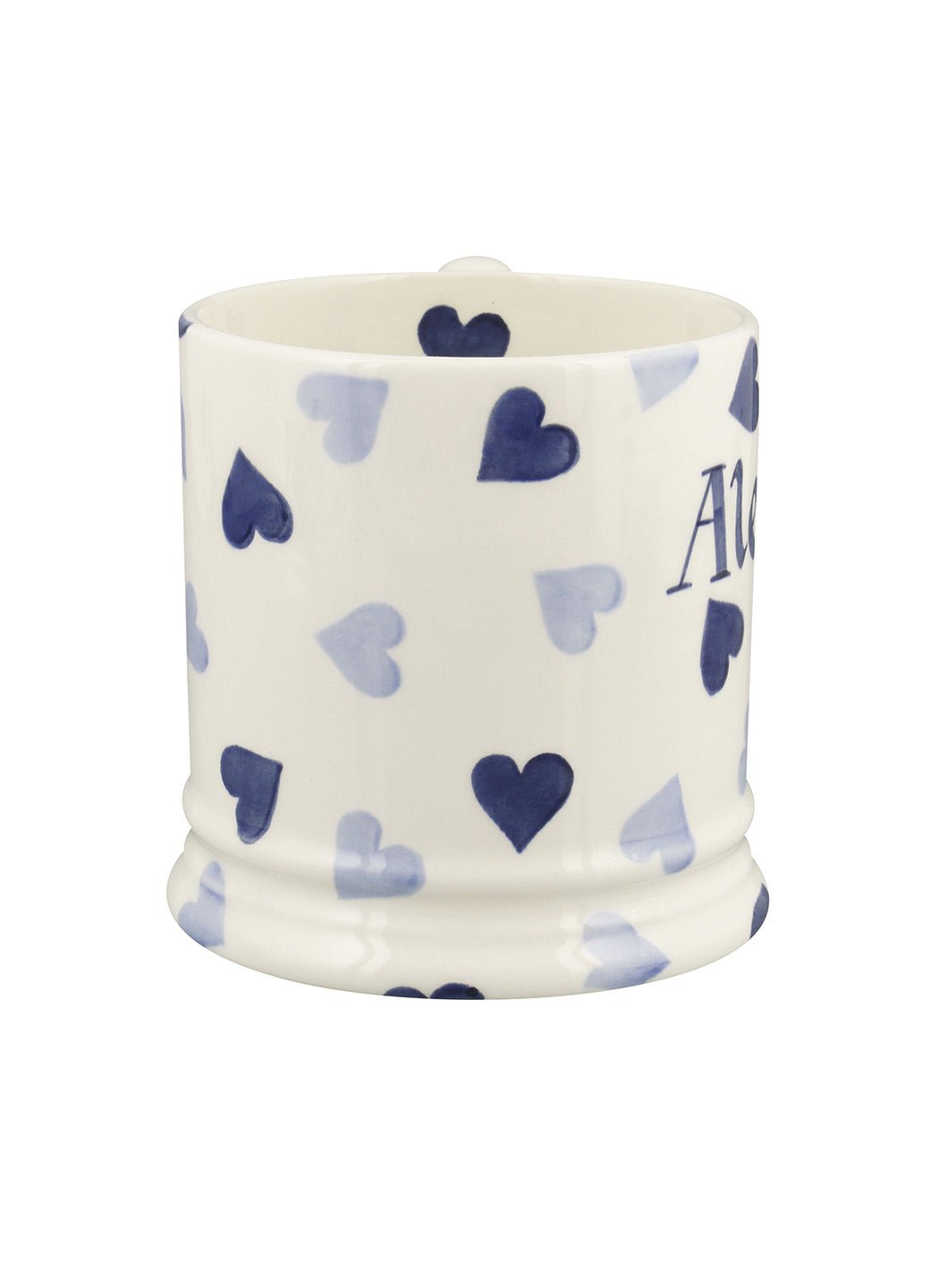 Personalised Blue Hearts 1 Pint Mug
