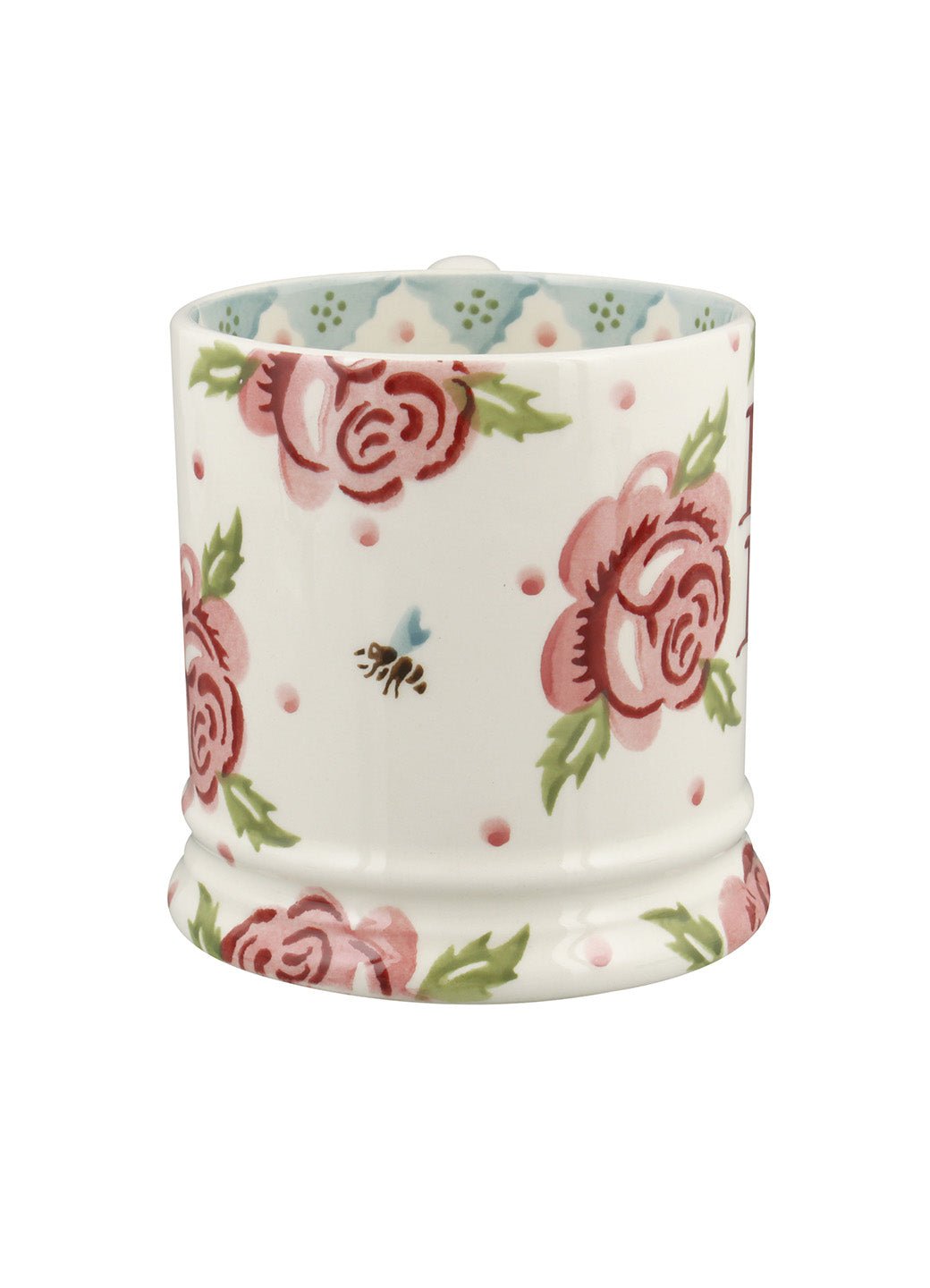 Personalised Rose & Bee 1 Pint Mug