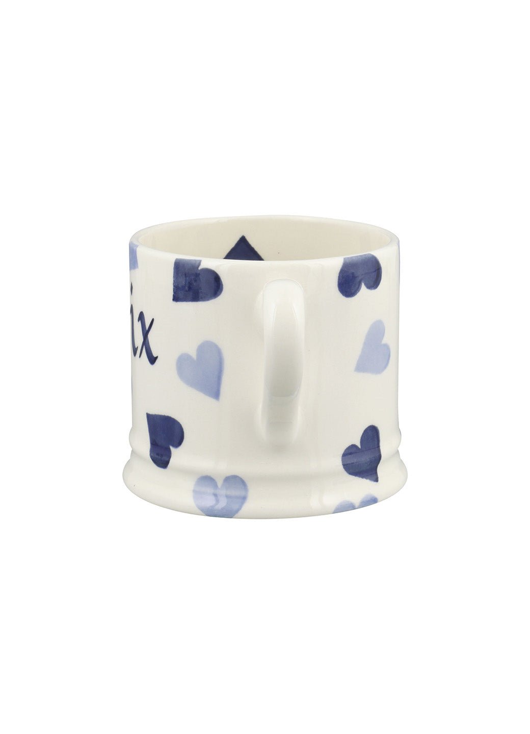 Personalised Blue Hearts Small Mug