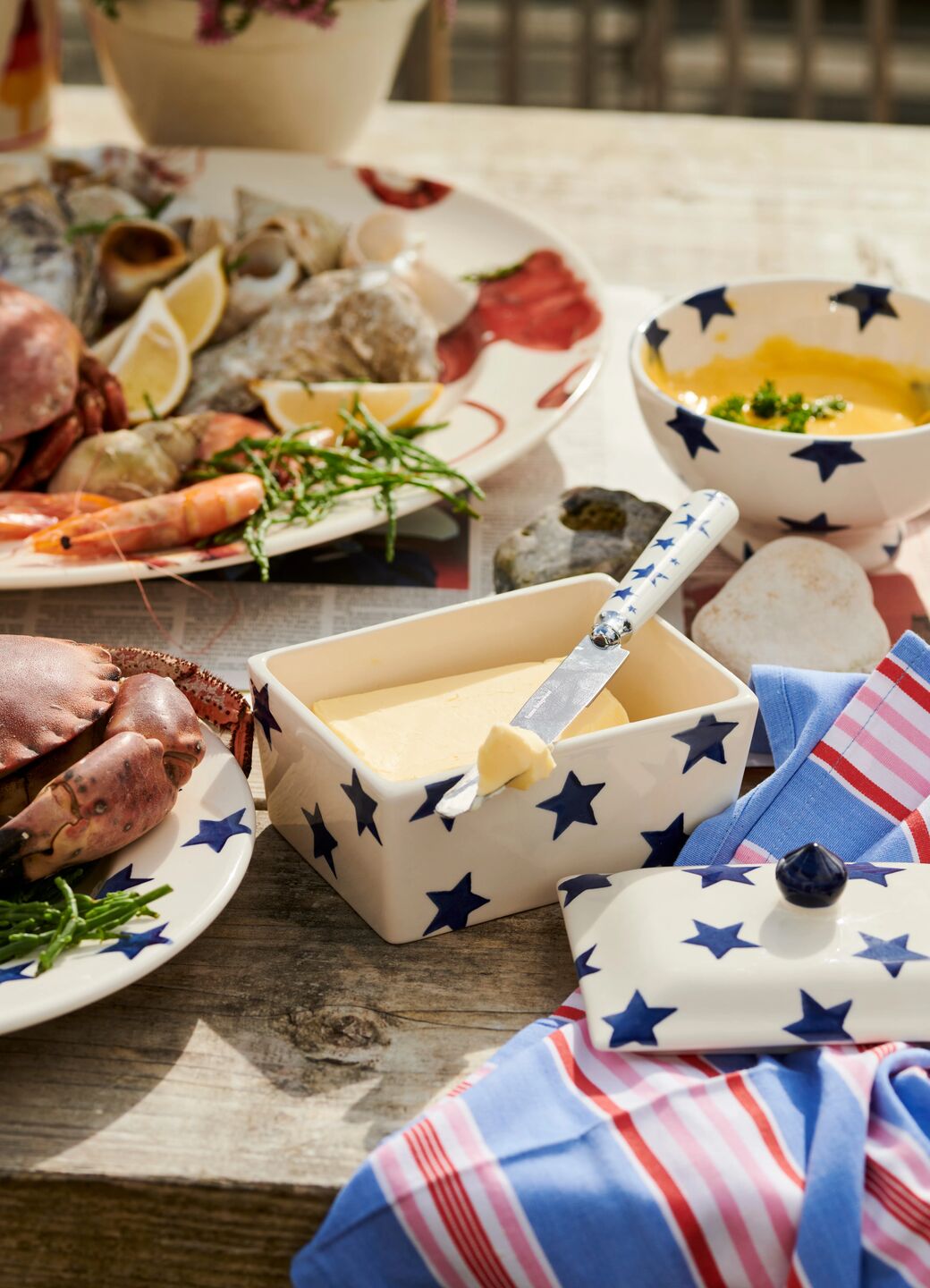 Blue Star Small Butter Dish