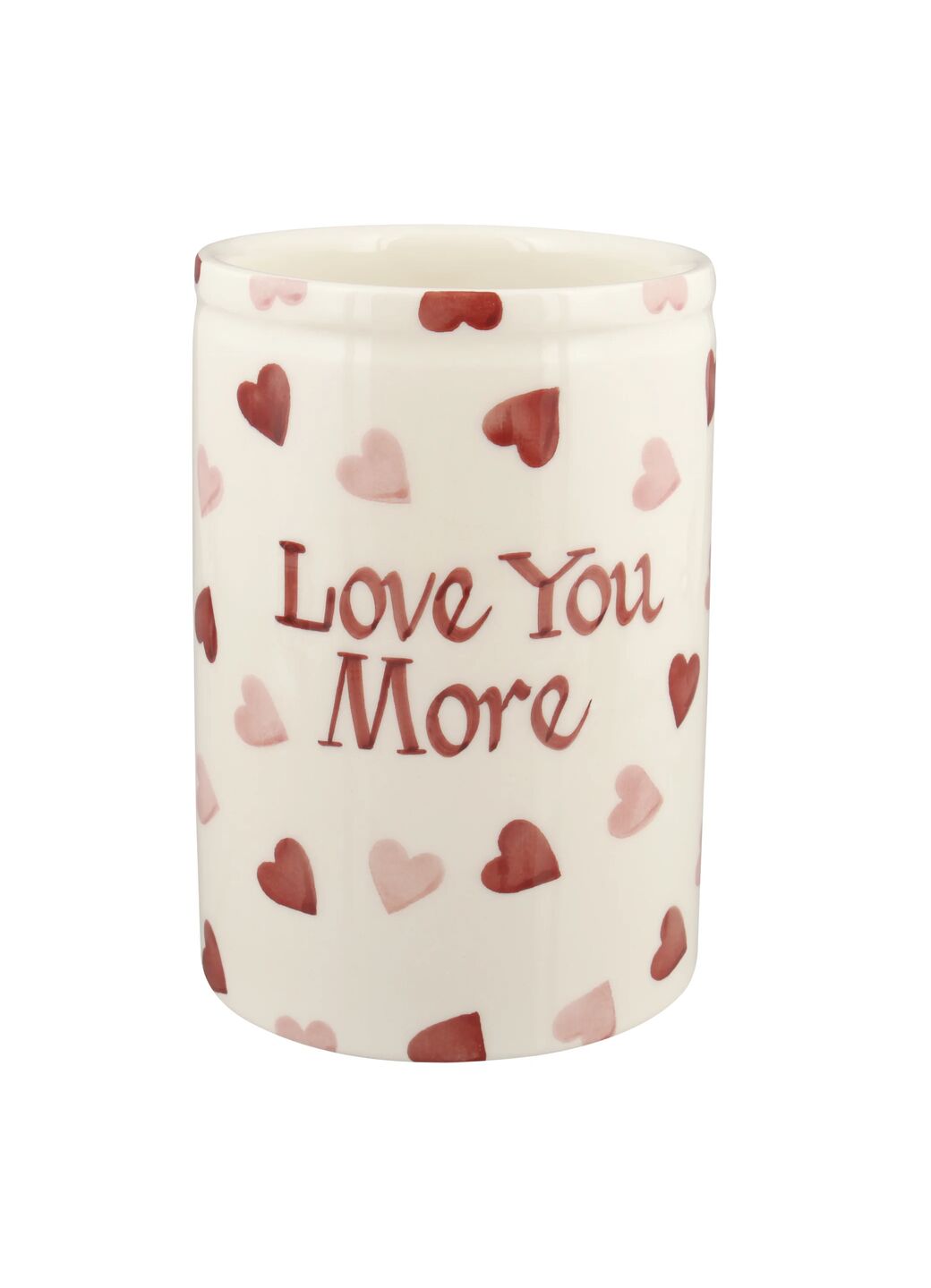 Personalised Pink Hearts Medium Vase