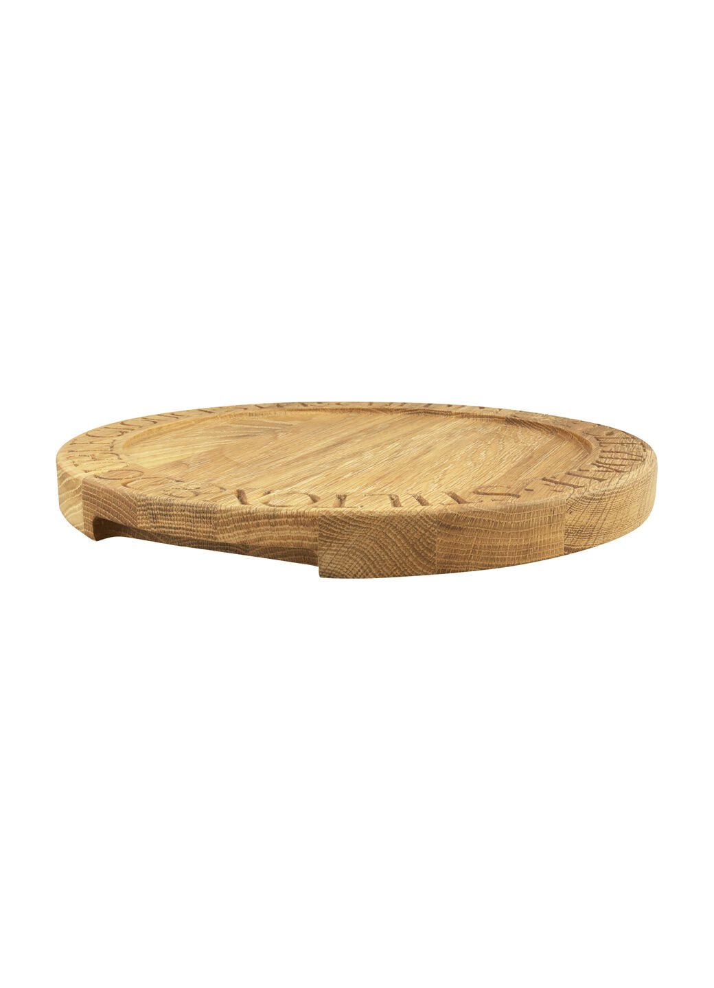 Black Toast Round Wooden Cheese Board