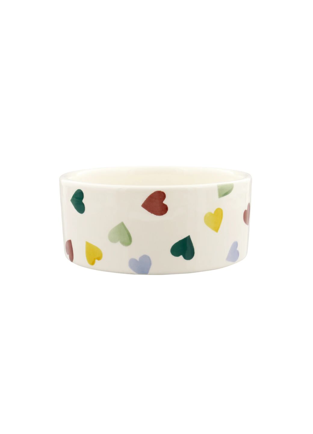 Personalised Polka Hearts Small Pet Bowl