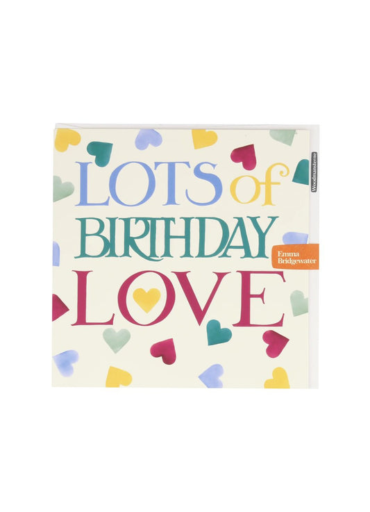 Lots Of Birthday Love Polka Hearts Birthday Card