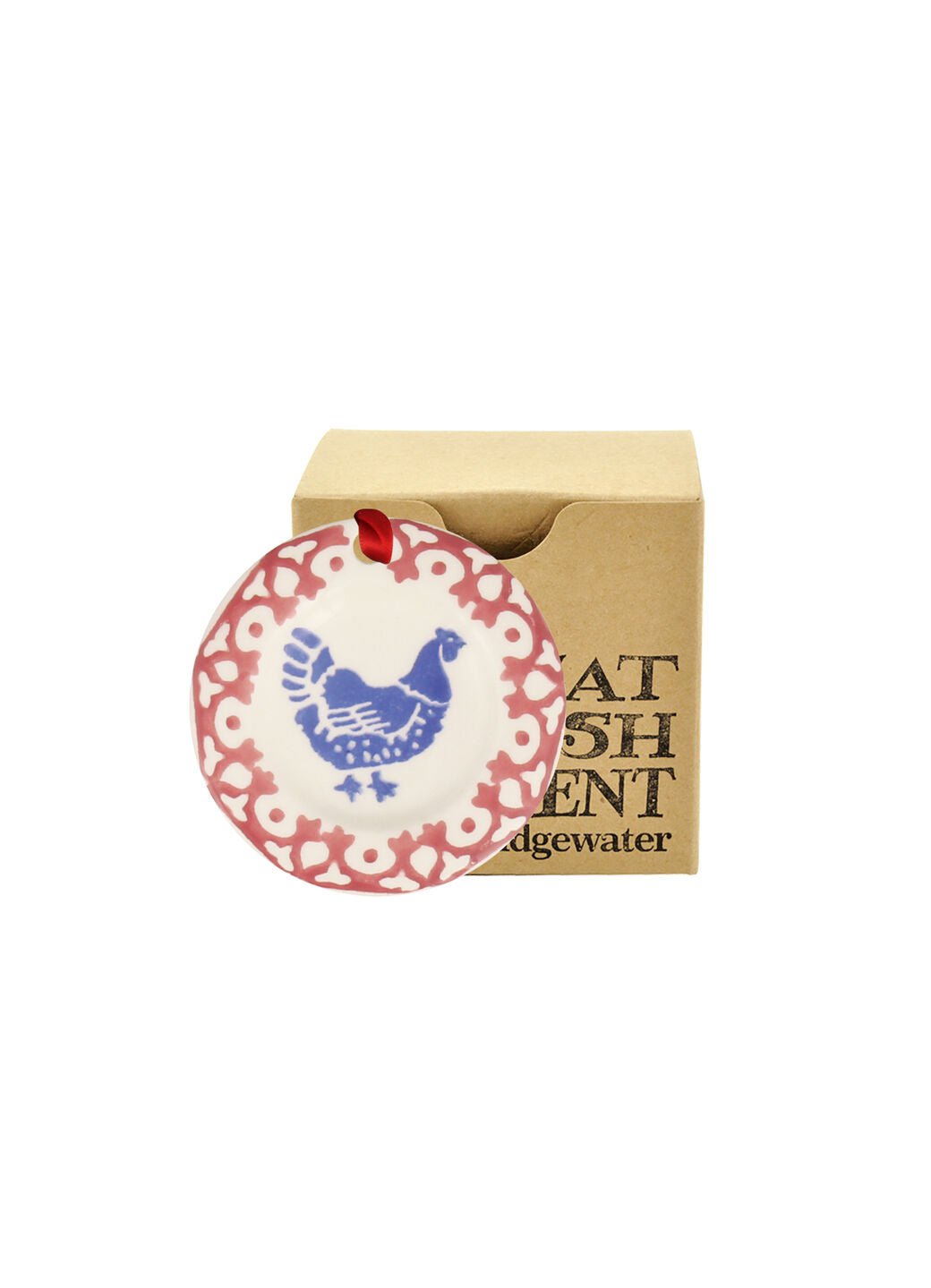 Hen & Border Tiny Plate Decoration Boxed