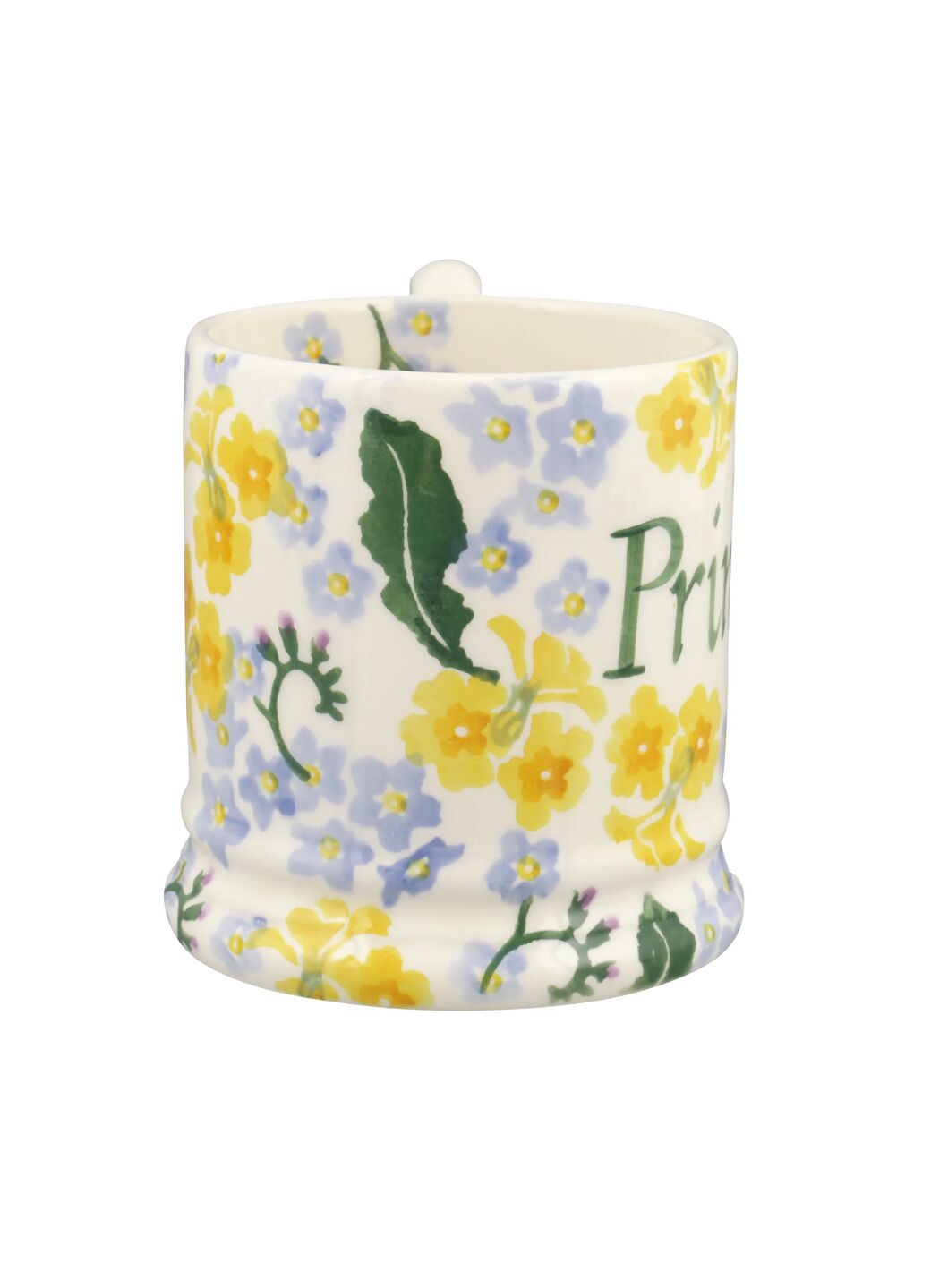 Personalised Forget Me Not & Primrose 1/2 Pint Mug