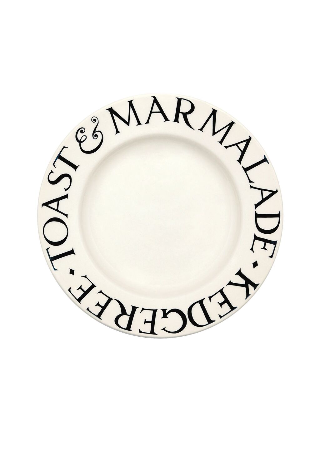 Seconds Black Toast Toast & Marmalade 8 1/2 Inch Plate