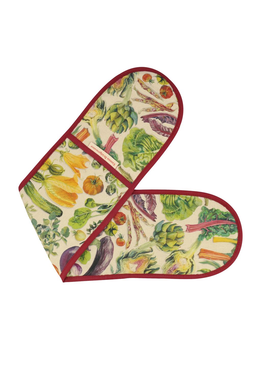 Vegetable Garden Linen Blend Double Oven Glove