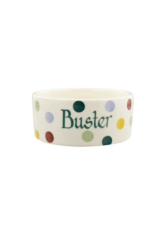 Personalised Polka Dot Small Pet Bowl