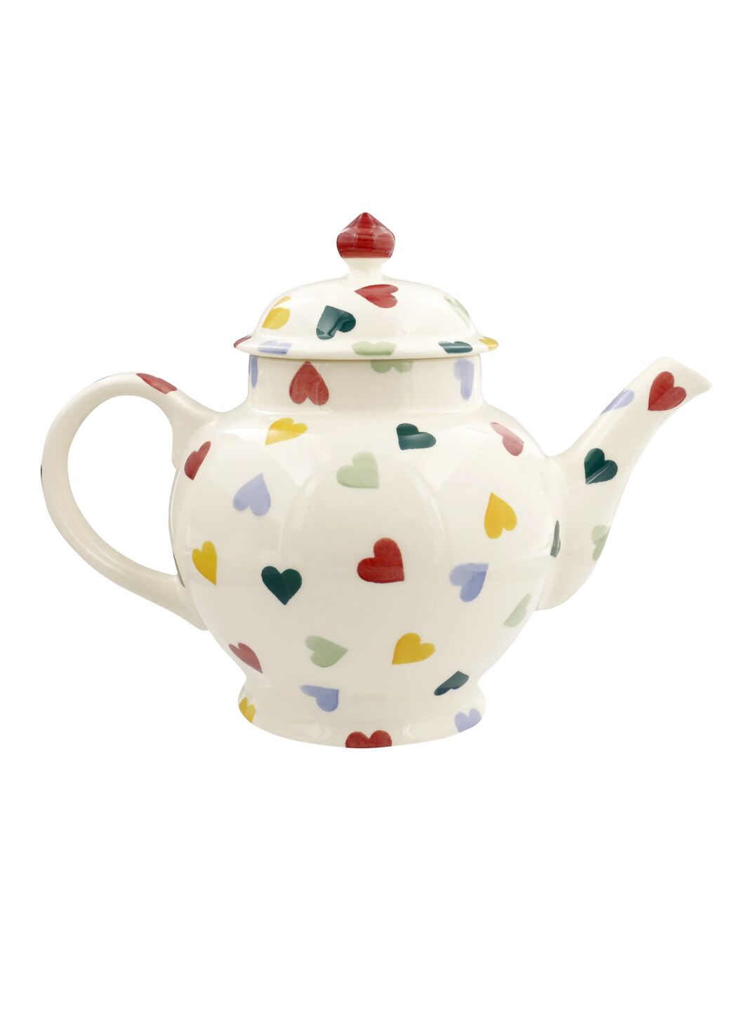 Personalised Polka Hearts 4 Mug Teapot