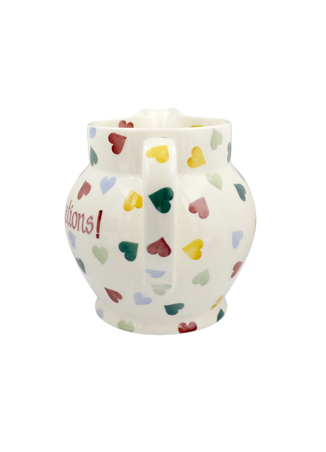 Personalised Polka Heart 3 Pint Jug