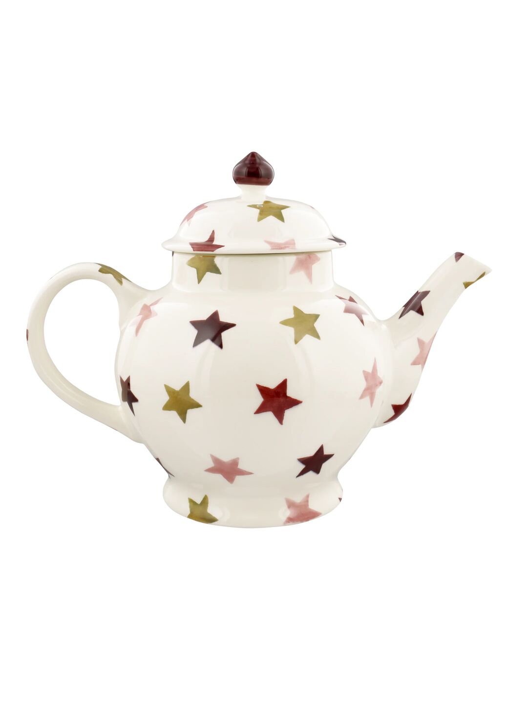 Personalised Pink & Gold Stars 4 Mug Teapot