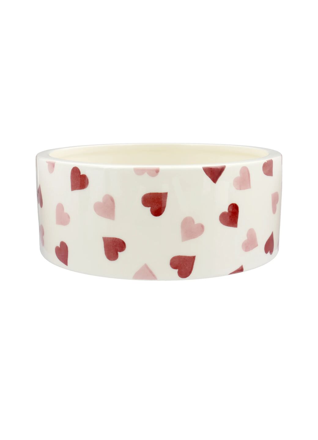 Personalised Pink Hearts Large Pet Bowl