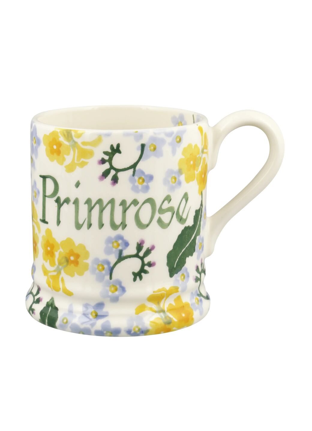 Personalised Forget Me Not & Primrose 1/2 Pint Mug