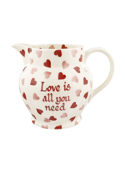 Personalised Pink Hearts 3 Pint Jug