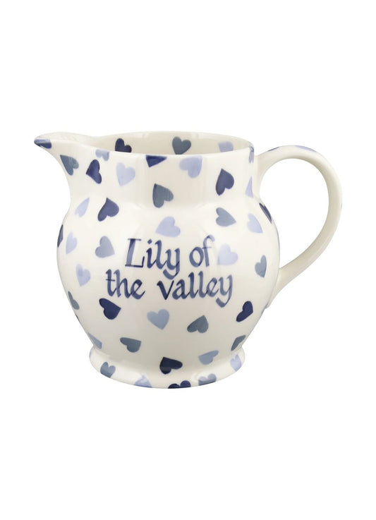 Personalised Blue Hearts 3 Pint Jug