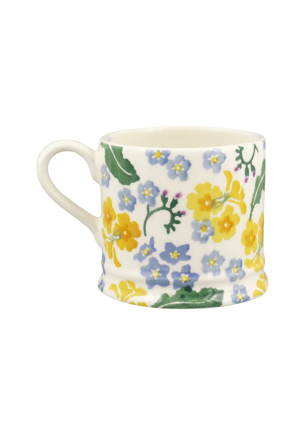 Personalised Forget Me Not & Primrose Small Mug