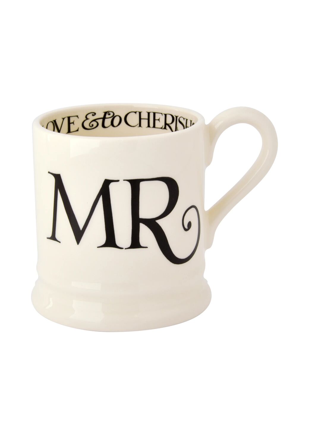 Black Toast 'Mr & Mrs' Set of 2 1/2 Pint Mugs Boxed