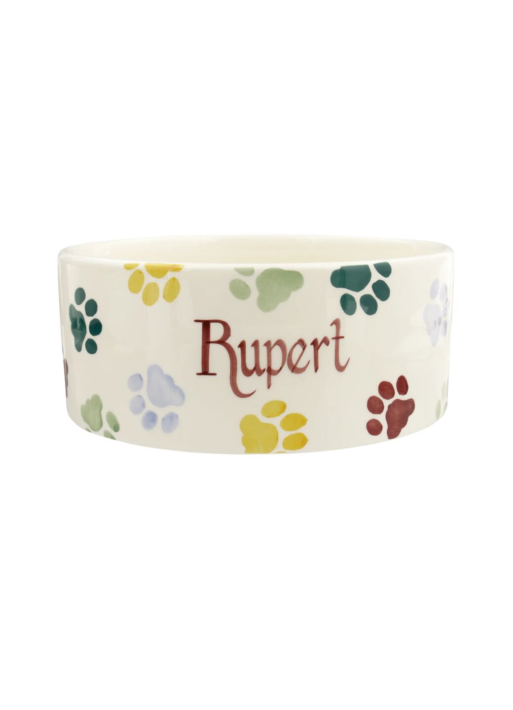 Personalised Polka Paws Large Pet Bowl