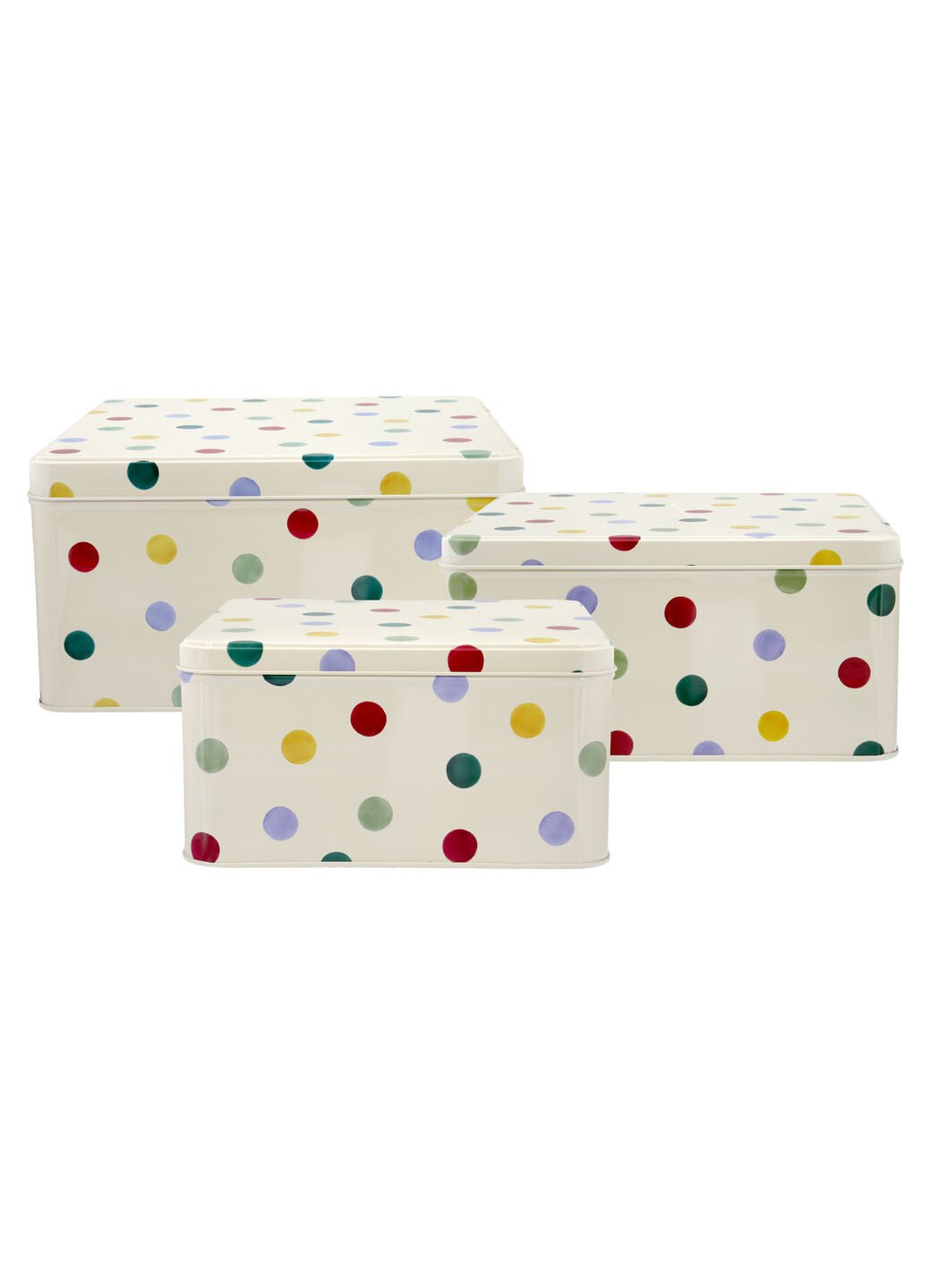 Polka Dot Set of 3 Square Cake Tins