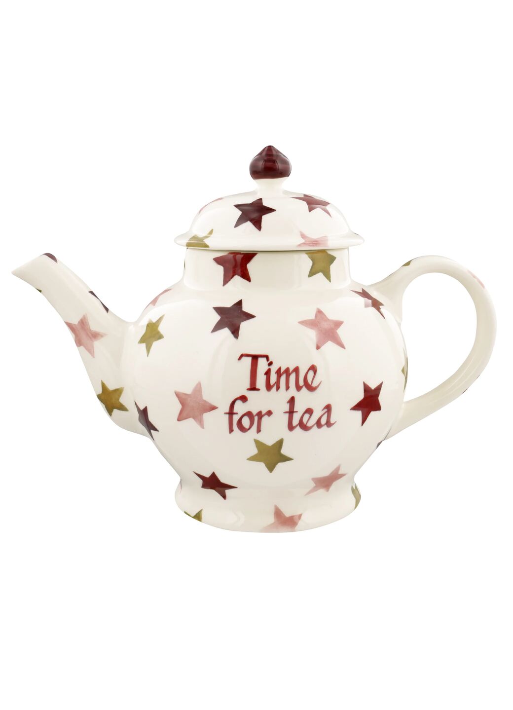 Personalised Pink & Gold Stars 4 Mug Teapot