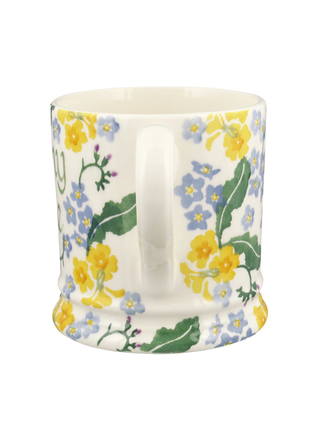 Personalised Forget Me Not & Primrose 1 Pint Mug