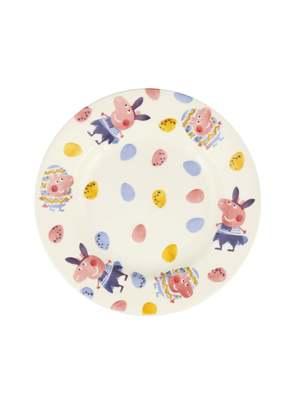 Easter Peppa & George 8 1/2 Inch Plate