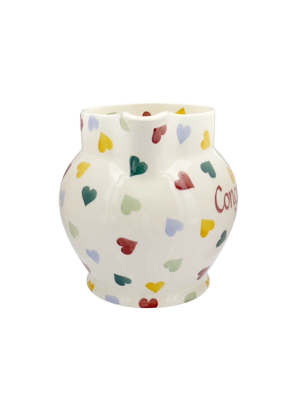 Personalised Polka Heart 3 Pint Jug