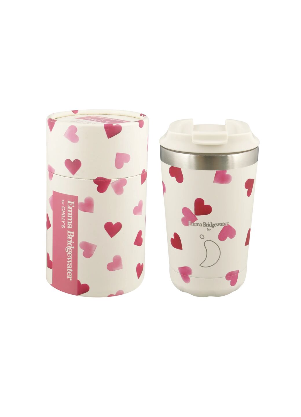 Pink Hearts Chilly's Reusable Cup