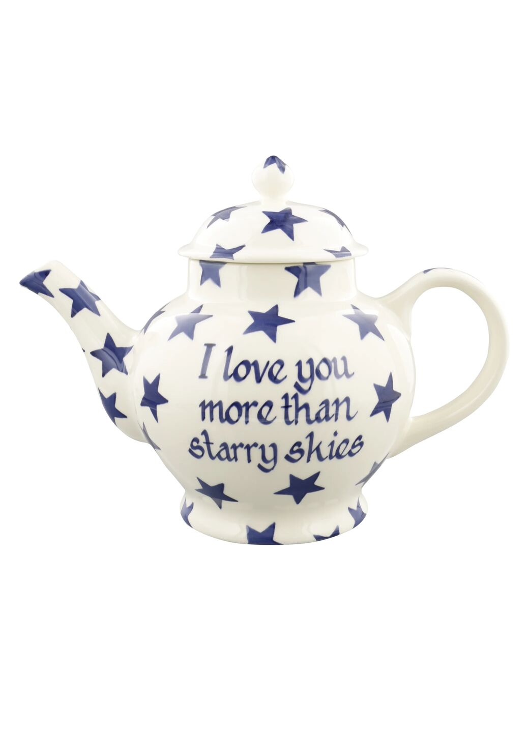 Personalised Blue Star 4 Mug Teapot