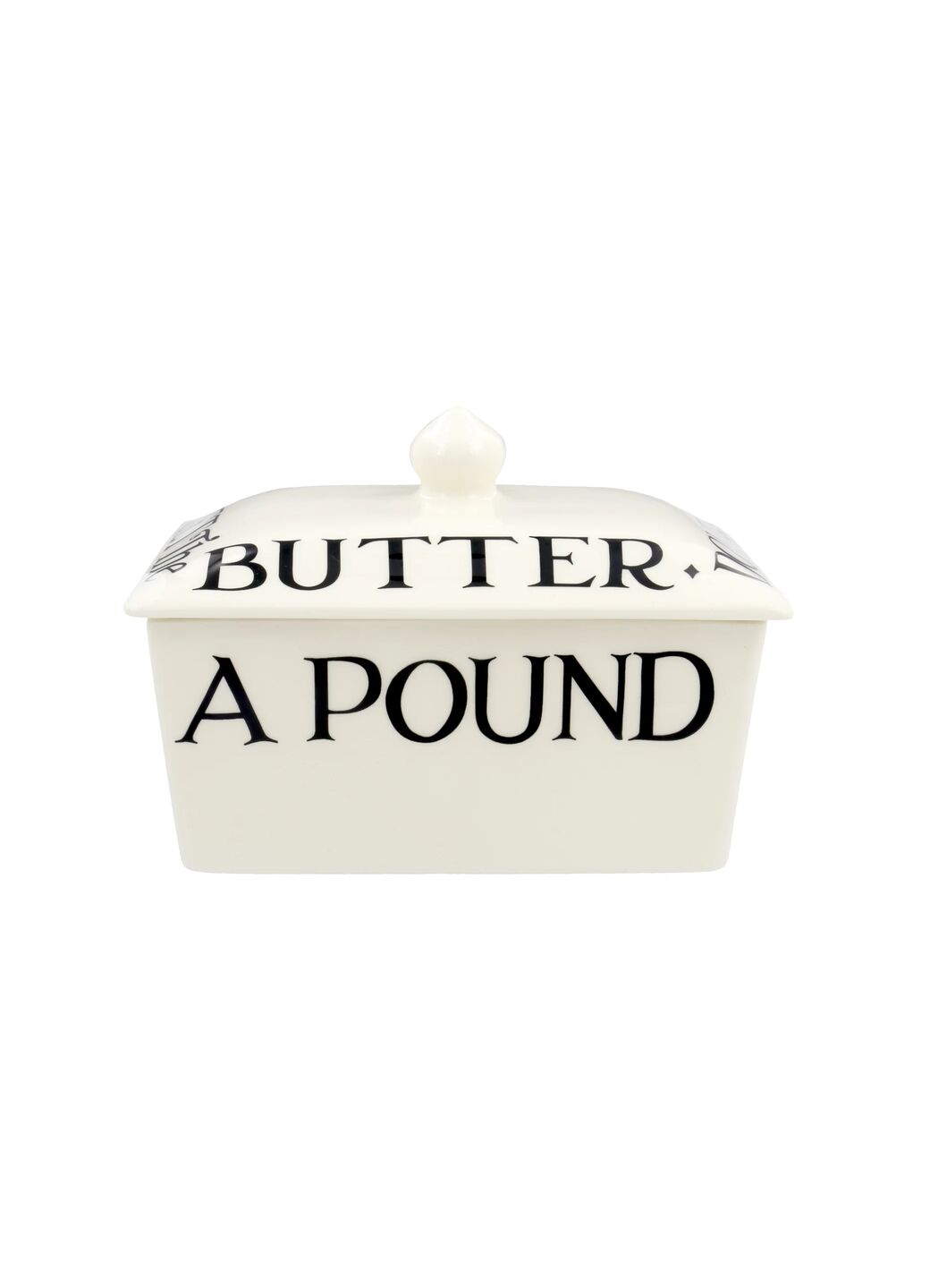 Black Toast Half a Pound Small Butter Dish