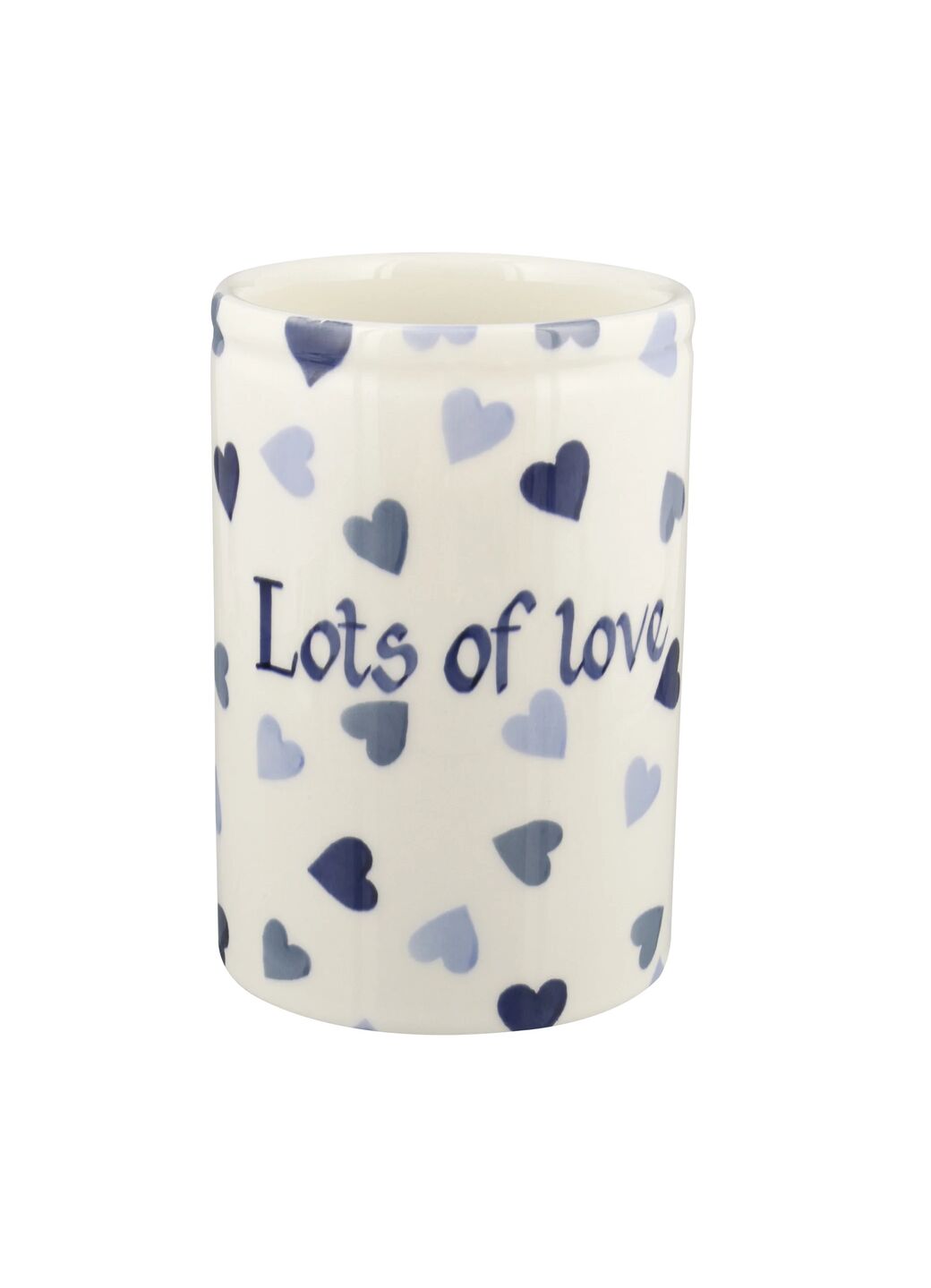 Personalised Blue Hearts Medium Vase