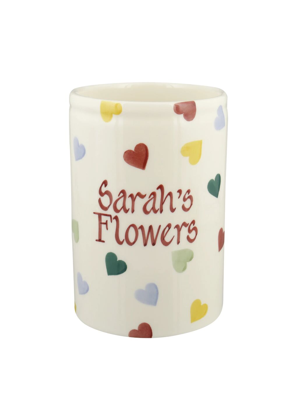 Personalised Polka Hearts Medium Vase