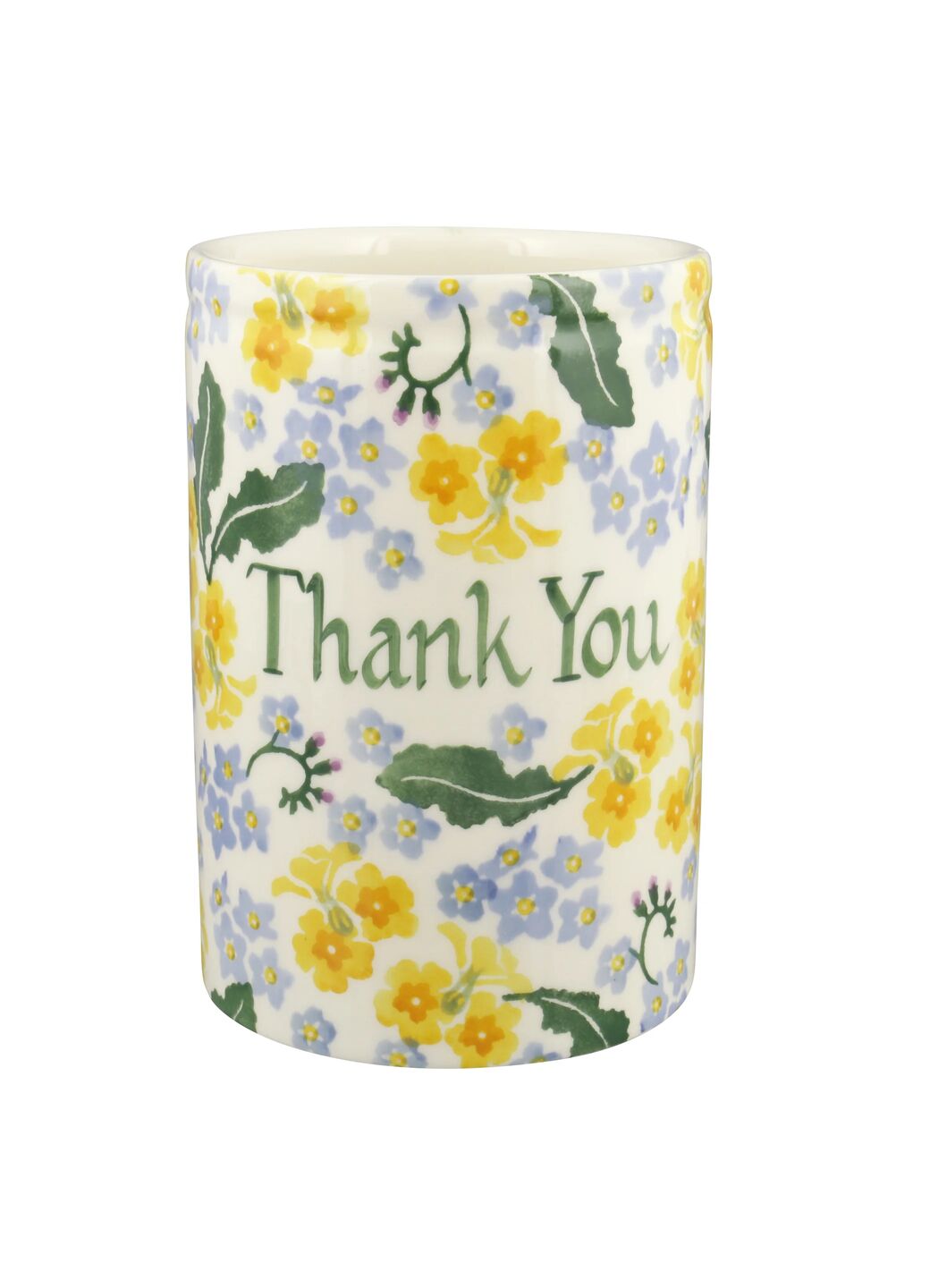 Personalised Forget Me Not & Primrose Medium Vase