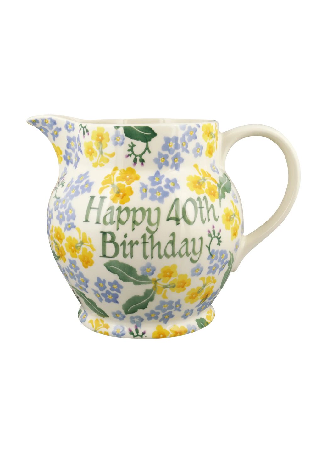 Personalised Forget Me Not & Primrose 3 Pint Jug