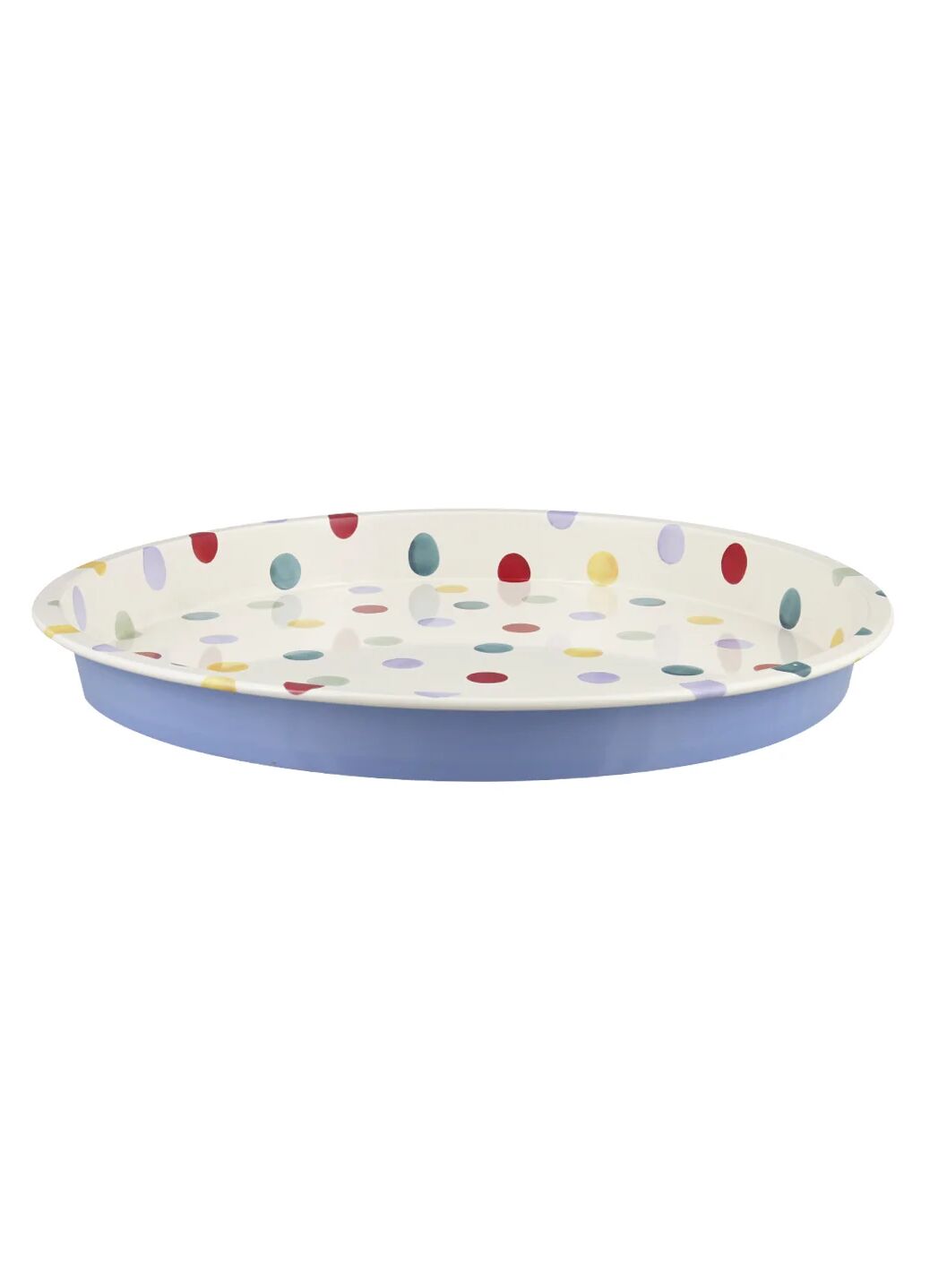 Polka Dot Round Tin Tray