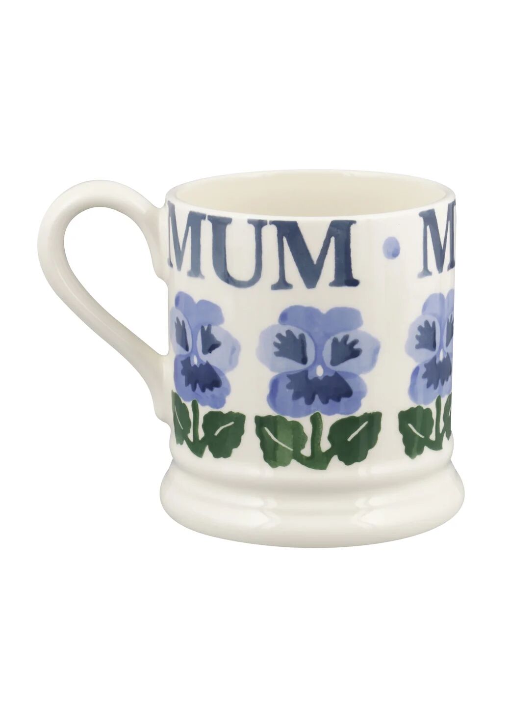 Blue Pansies Mum 1/2 Pint Mug