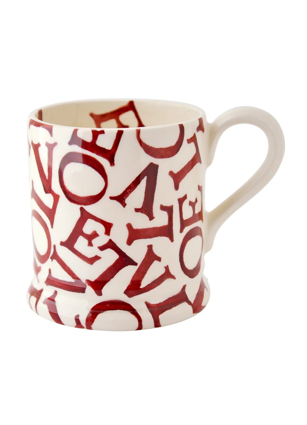 L.O.V.E  Polka Red 1/2 Pint Mug