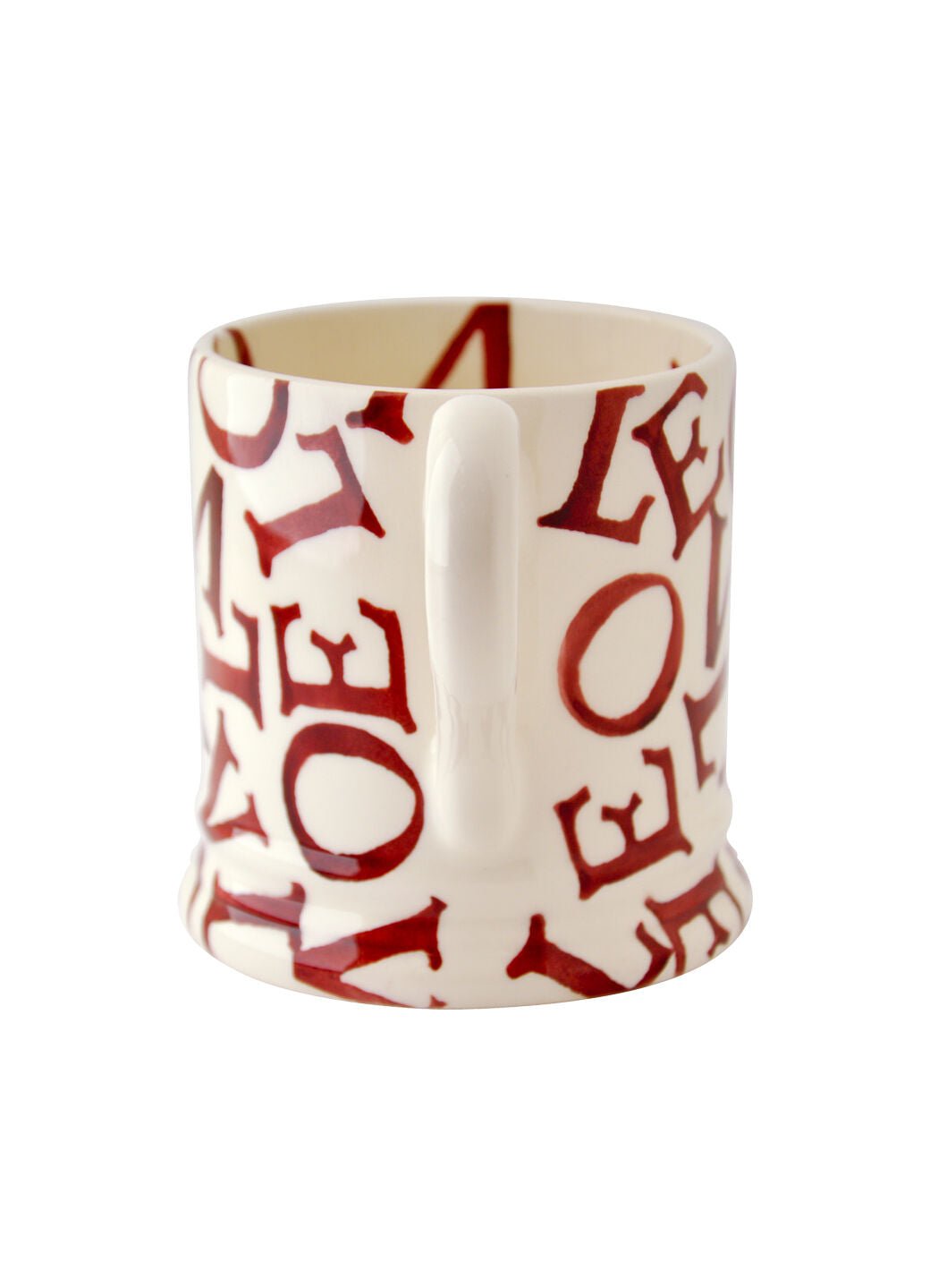 L.O.V.E  Polka Red 1/2 Pint Mug