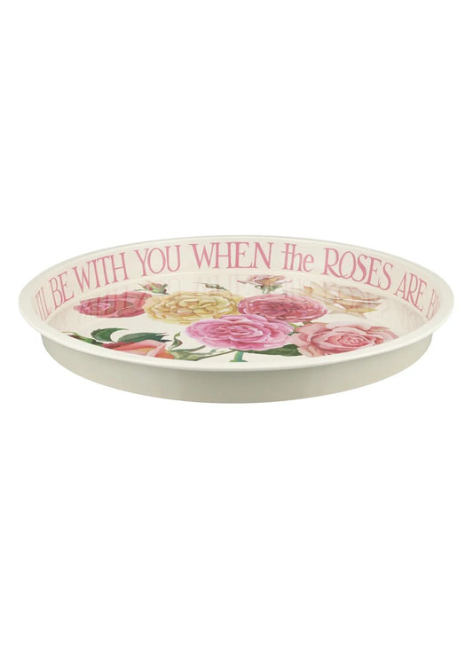 Rose Garden Round Tin Tray