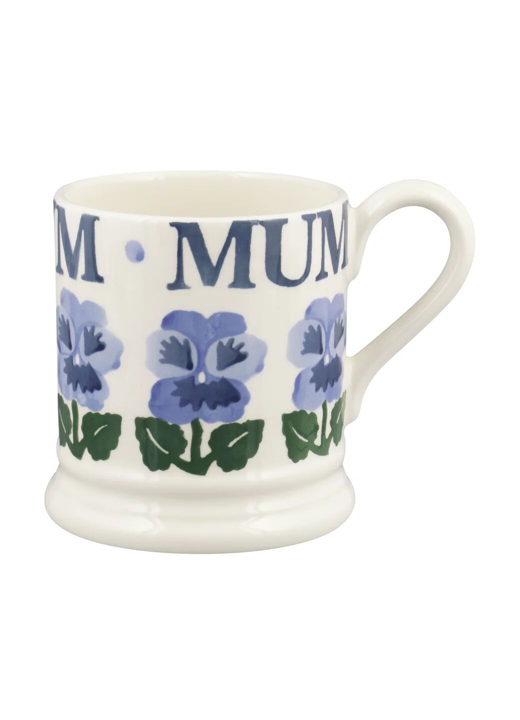 Blue Pansies Mum 1/2 Pint Mug