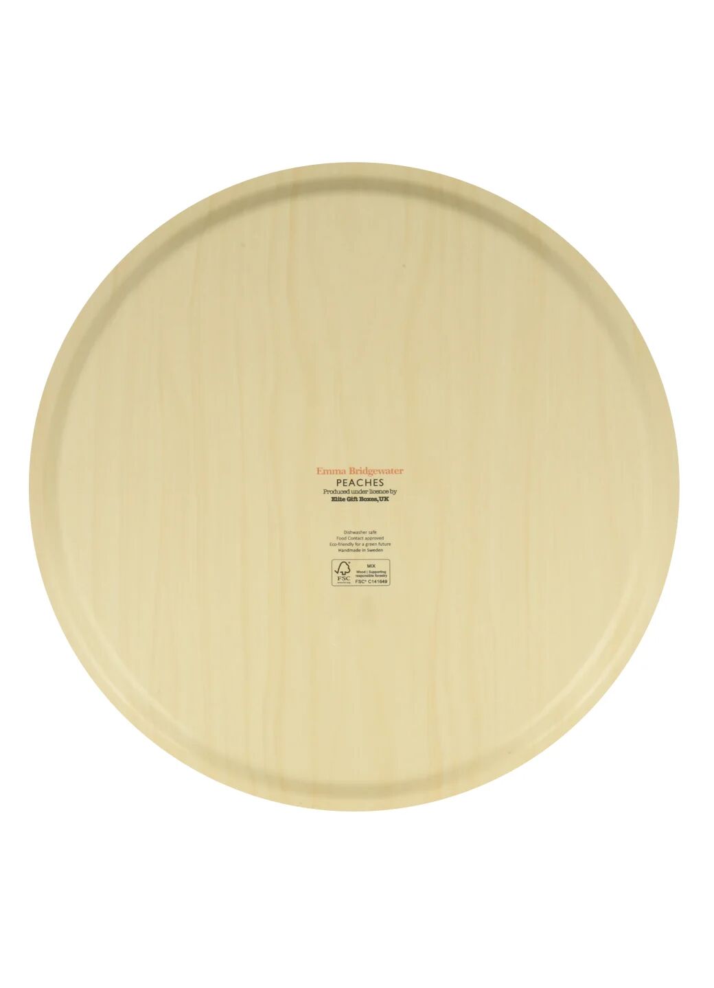 Peaches Round Birch Tray