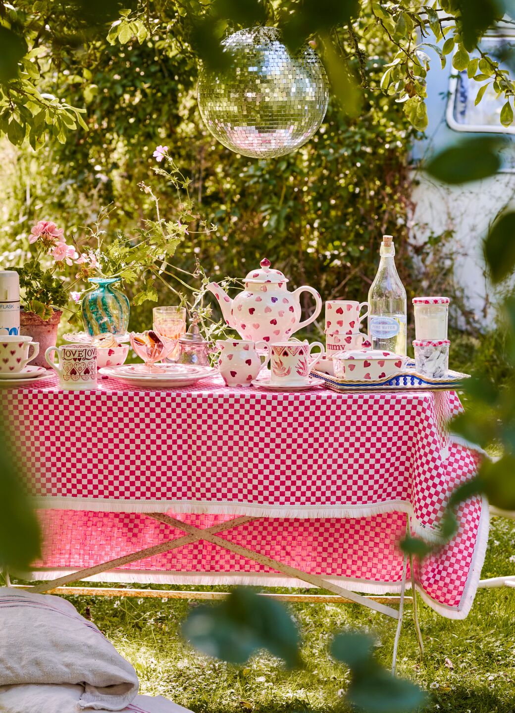 Double Heart Large Teacup & Saucer