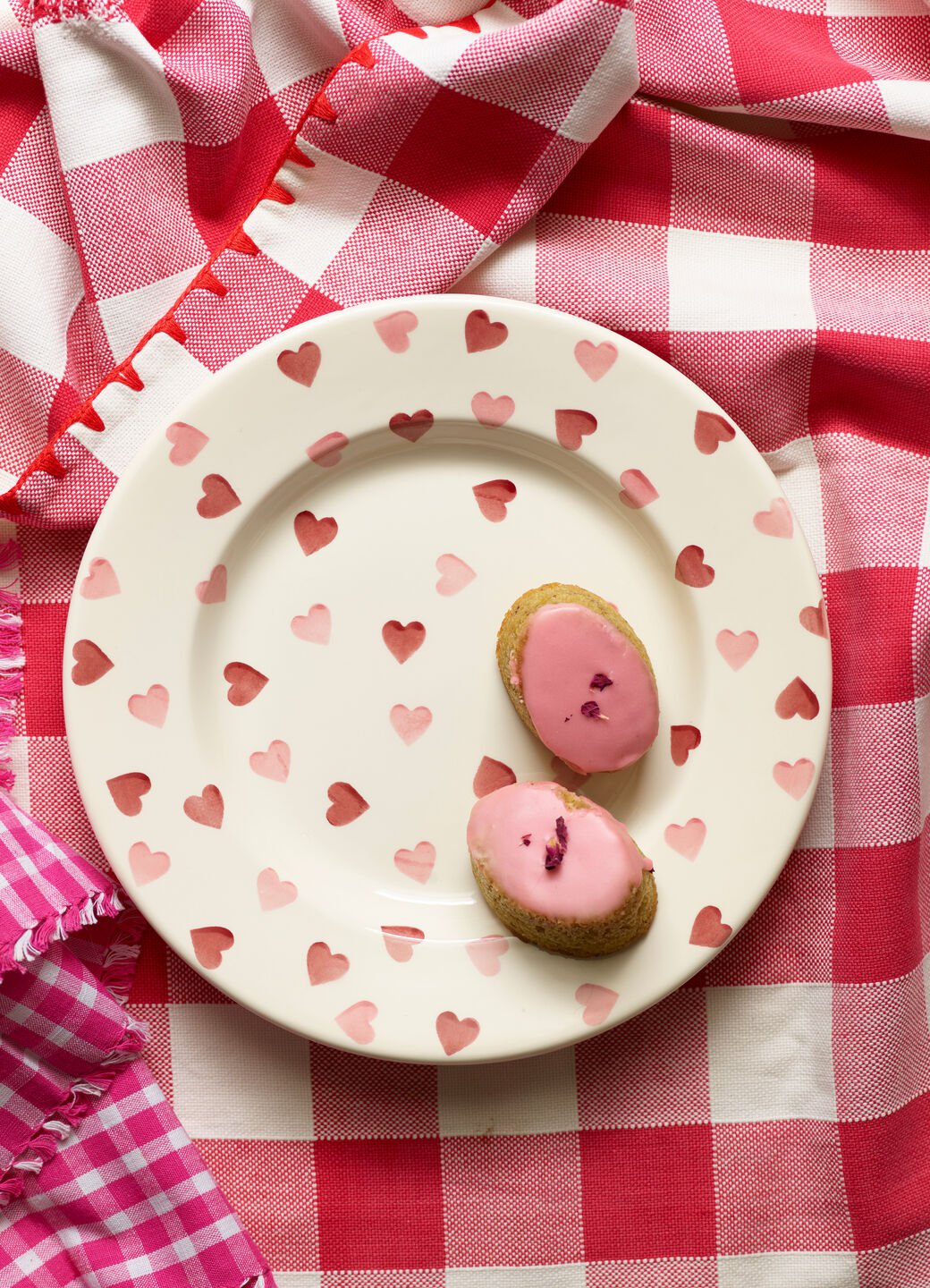 Pink Hearts 10 1/2" Plate