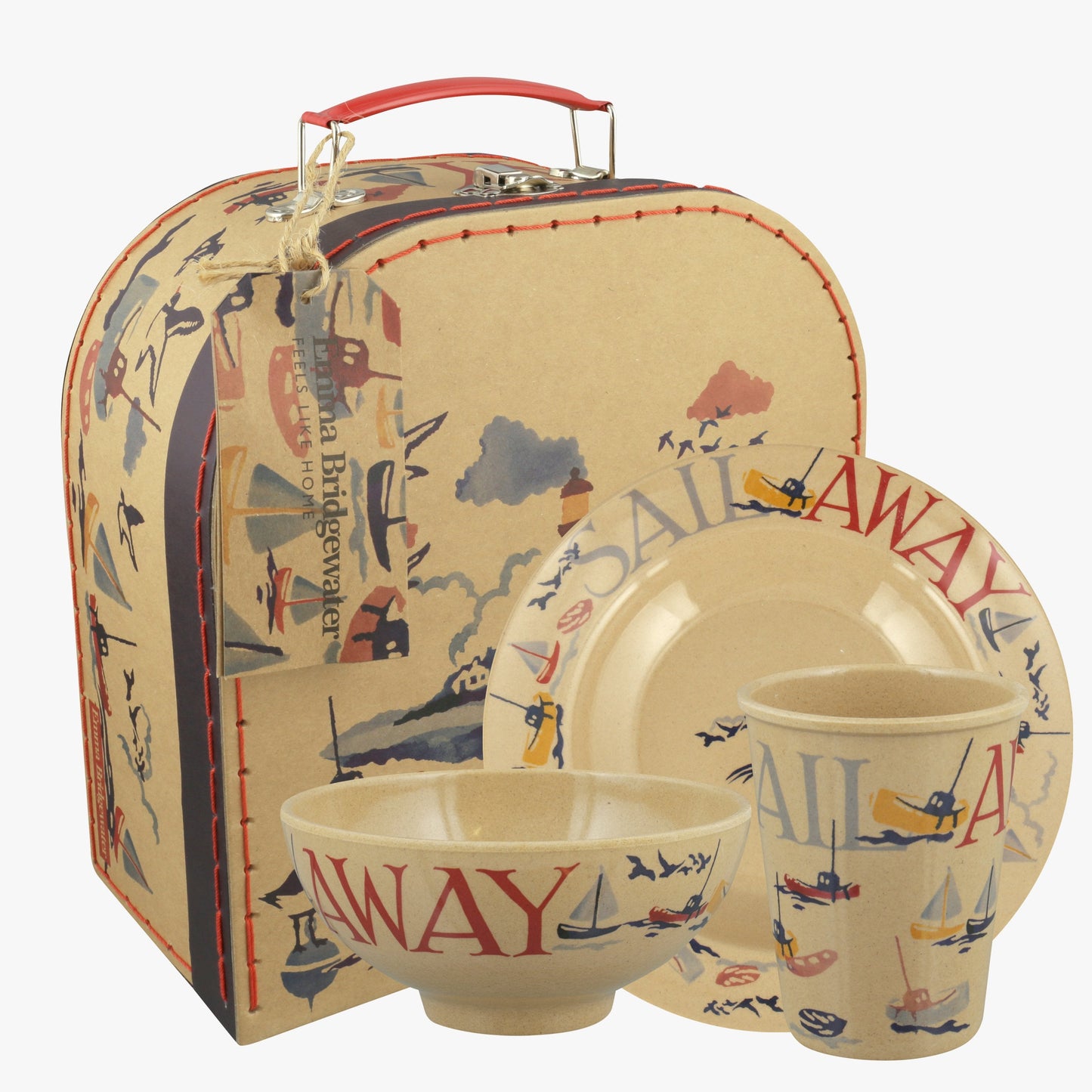 Little Sailor 3 Piece Children's Rice Husk Suitcase Set