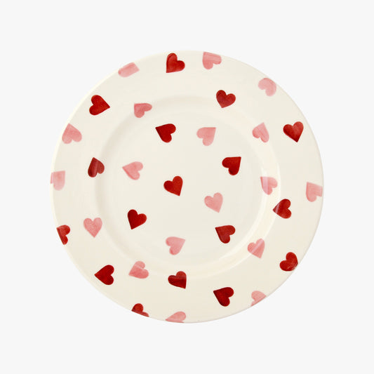 Seconds Pink Hearts 8 1/2 Inch Plate