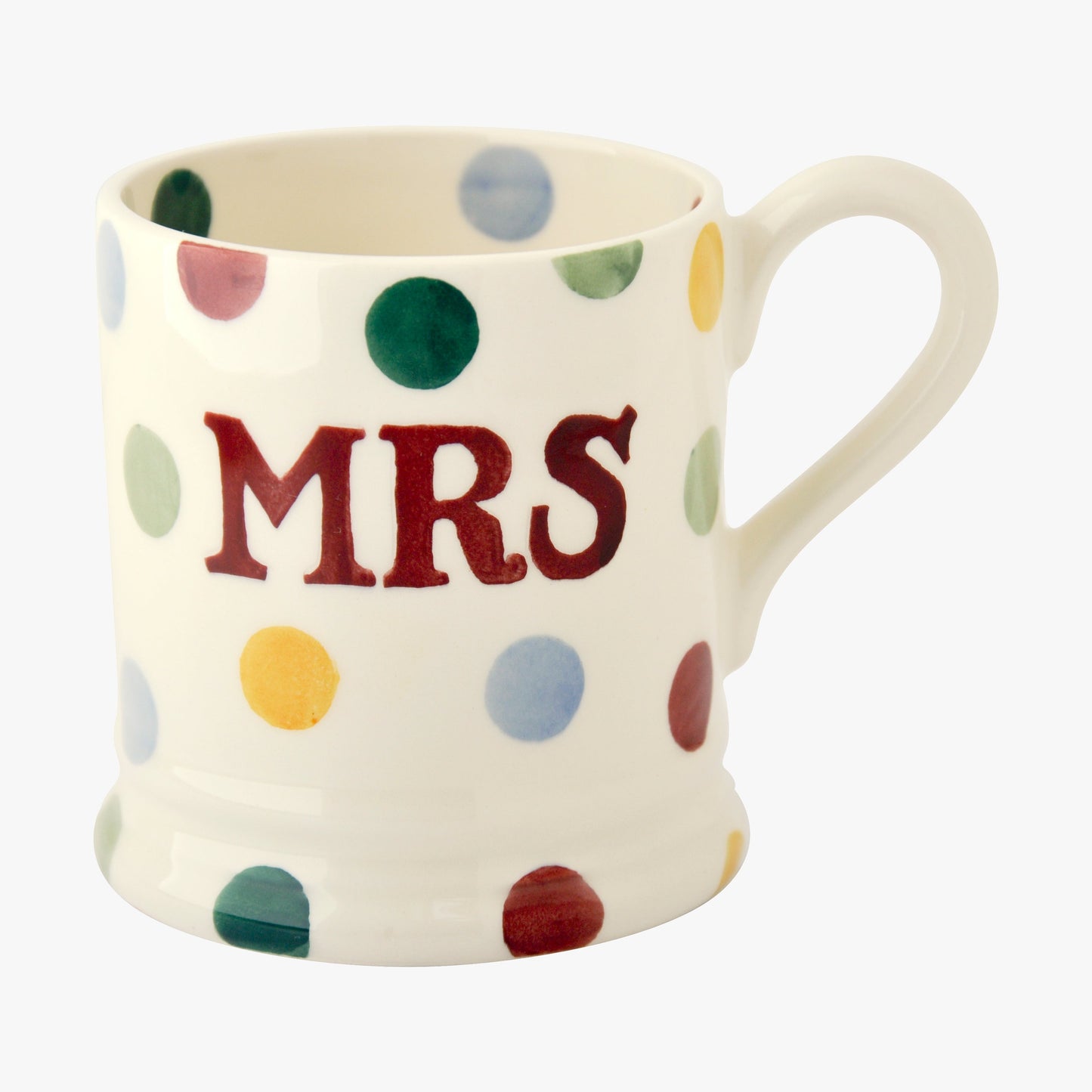 Polka Dot 'Mr & Mrs' Set of 2 1/2 Pint Mugs Boxed