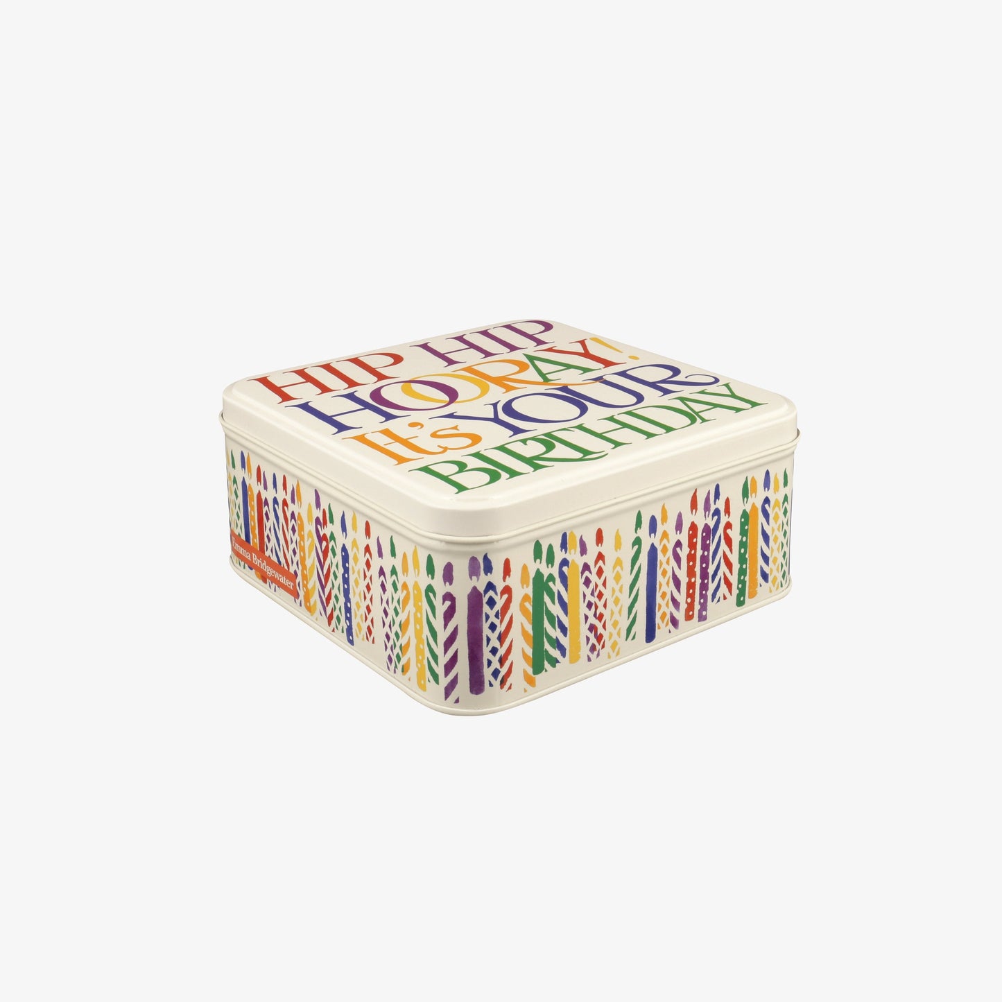 Rainbow Toast Happy Birthday Medium Square Tin